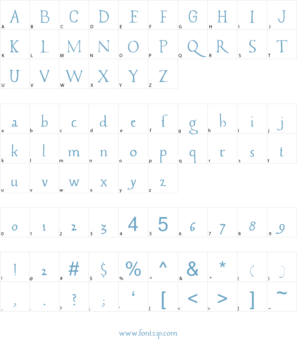 Caerphilly DEMO Font Character